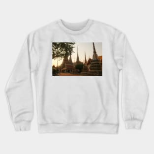 Mosaic tiled Buddha stupas at Wat Pho temple. Crewneck Sweatshirt